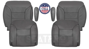 Fits 1995-1999 GMC Yukon 2-Door GT Front Set Replacement Seat Cover Leather Gray - Picture 1 of 65