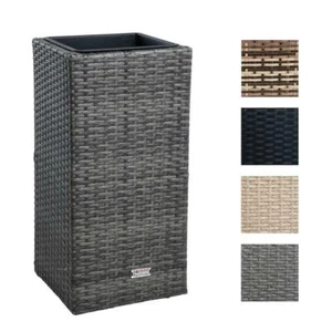 Polyrattan Blumentopf Übertopf 60 cm Pflanztopf Blumenkübel Rattan Pflanzkübel - Bild 1 von 17