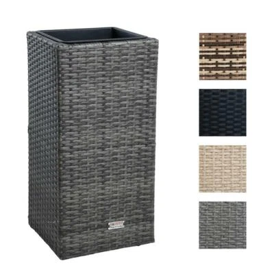 Polyrattan Blumentopf Übertopf 60 cm Pflanztopf Blumenkübel Rattan Pflanzkübel - Bild 1 von 4