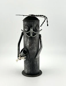 THE GRADUATE Metal Art Sculpture w/ Graduation Cap & Tassel Holding Diploma - Picture 1 of 18