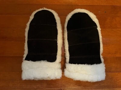 复古雅芳皮革连指手套深棕色 - 均码 — 第 1/4 张图片