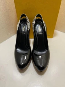 LADIES FENDI PATENT HEELS WOMENS SHOES EU SZ 39.5/US 9-9.5 - Picture 1 of 4