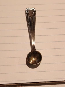 1 Tiffany & Co. Double Beaded edge sterling silver open salt spoon pattern "526" - Picture 1 of 9