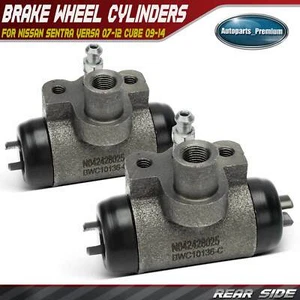 2x Rear Side Drum Brake Wheel Cylinder for Nissan Sentra Versa 07-12 Cube 09-14 - Picture 1 of 9