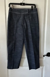 Jasmine & Juliana Women's Blue Dress Pants Size 4 Crop High Waist - Picture 1 of 14