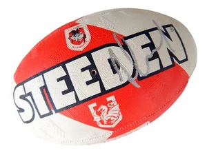 Signed Zac Lomax St George Illawarra Dragons NRL Steeden Football - Proof COA - Bild 1 von 5