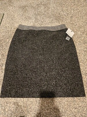 Новый с Ярлыками Liz Claiborne шерстяная смесь Tweed карандаш юбка черный серый 8 - Изображение 1 из 4