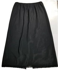 Vintage Body schick Größe Large (30-32) schwarz 28 Zoll Halbslip Spitzenborte 100% Polyester - Bild 1 von 7