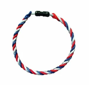 Pinnacle Sports Triad Titanium Triple Necklace, Royal/White/Red, 18-Inch - Picture 1 of 1