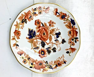 Vintage Royal Doulton Berkshire SAUCER ONLY~ White Rust & Blue Flowers Gold Trim - Picture 1 of 4