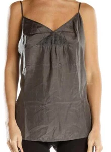 3551 EIleen Fisher 100% Seide Träger Tank Top mit Kittel GRAU Gr. S - Bild 1 von 2