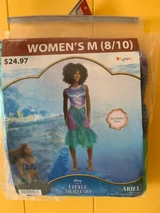 The Little Mermaid Women’s Ariel Halloween Costume Sizes (med 8-10) NEW - Picture 1 of 2