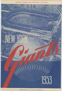 1953 NEW YORK GIANTS PITTSBURGH PIRATES Scorecard EX Condition *UNSCORED* - Picture 1 of 2