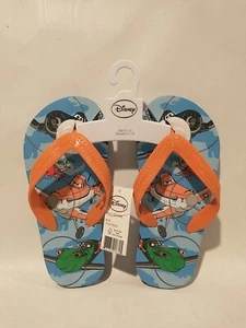 Disney Airplane Flip Flops Sandals Boys Girls Toddler Swimming Summer Beach Pool - Picture 1 of 8