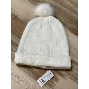 Cappello Berretto Pompom New York & Company Bianco Taglia Unica Nuovo con etichette - Foto 1 di 1