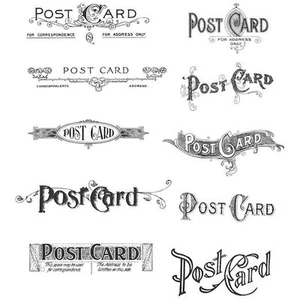 Estampillas de goma Tim Holtz adhesivas - postales CMS099 - Imagen 1 de 1
