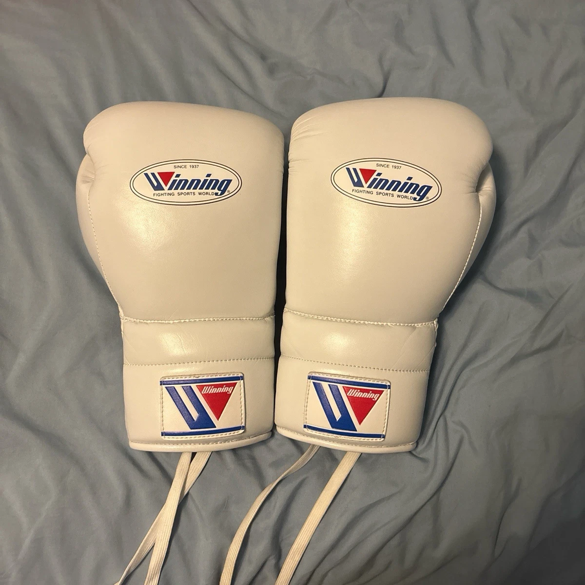 Winning White 16 oz. Weight Boxing Gloves for sale | eBay