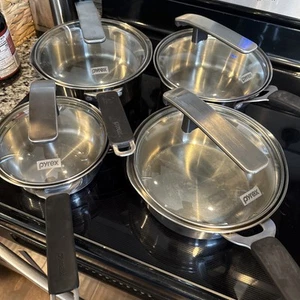 Pyrex Stainless Steel sauce Pan Set 1qt. And 3-2qt Double Pour - Picture 1 of 9
