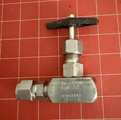 Dragon 10M053 6000 PSI 1/4" NPT 316 Stainless Steel Needle Valve - Image 1 of 2