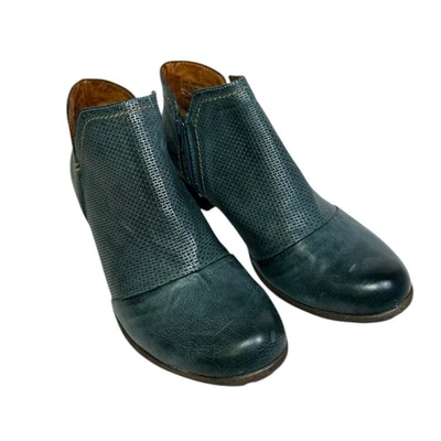 Cobb Hill Women’s Ankle Boots Size 8 Teal Leather Zip Booties CI2150 Comfort - Image 1 of 4