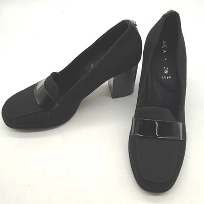 Zapatos de salón Anne Klein Iflex negros de tacón bloque Secretaria para mujer talla 6,5 Foto 1 de 4