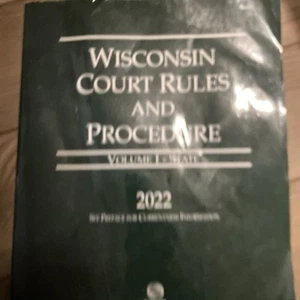 Wisconsin Court Rules & Procedure, Vol 12022 - Bild 1 von 5