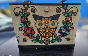 Enid Collins of Texas "Wise Guy" owl  Vintage Purse - Picture 1 of 8