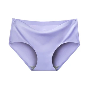 Lady Breathable Ice Silk Triangle Underwear Mid Waist Hip Lifting Design - Picture 1 of 13