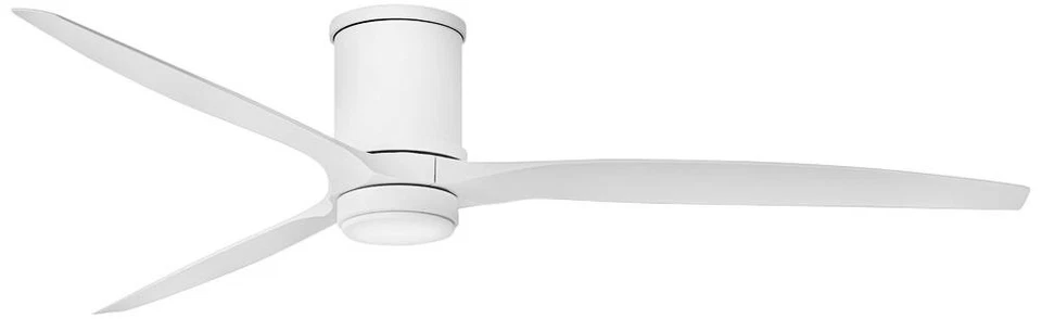 72" Hinkley Hover Matte White Wet-Rated LED Hugger Smart Ceiling Fan - Image 1 of 1