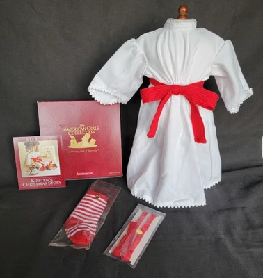American Girl Kirsten's St. Lucia Gown Outfit-Dress- Ribbons-Socks - Orig. Box - Image 1 of 4