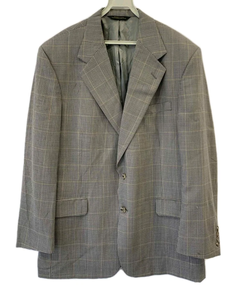 Blazer Abrigo Deportivo Para Hombre Aquascutum 2 Botones Pata de Gallo Gris Lana 46R EE. UU. #25 Foto 1 de 4