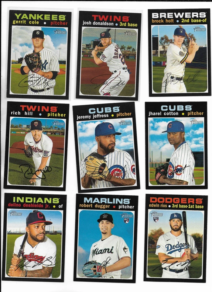 2020 Topps Heritage High Number PICK-A-CARD Cole Donaldson Holt Hill Rios Wacha - Image 1 of 1