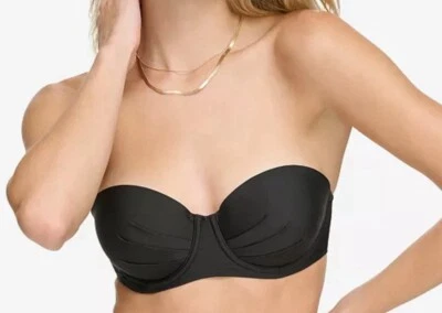Calvin Klein Women's Molded Underwire Balconette Bikini Top, Black, Large, $78 - Image 1 of 4