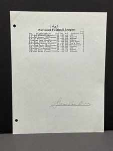 STEVE VAN BUREN PHILADELPHIA EAGLES SIGNED NFL 75 100 1940 ALL DECADE HOF 1965 - Picture 1 of 2