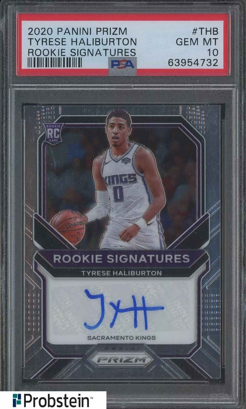 2020 Panini Prizm Rookie Signatures Tyrese Haliburton RC AUTO PSA 10 GEM MINT