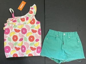 Girl's Crewcuts & Old Navy Outfit sz 6 - Gray Heart Sequin Top w/Jeans EUC - Picture 1 of 7