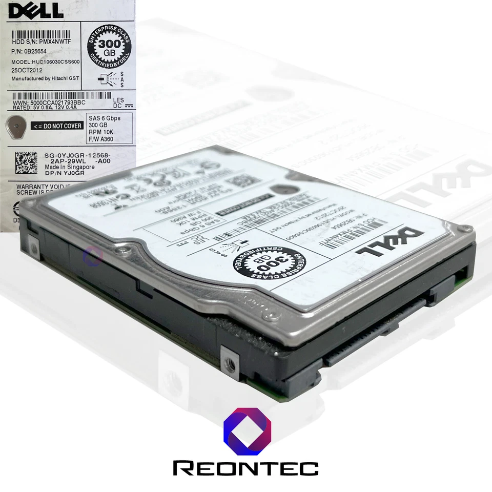 Dell 300GB SAS HDD Disco Rigido 2,5 Pollici 0B25654 - Immagine 1 di 1