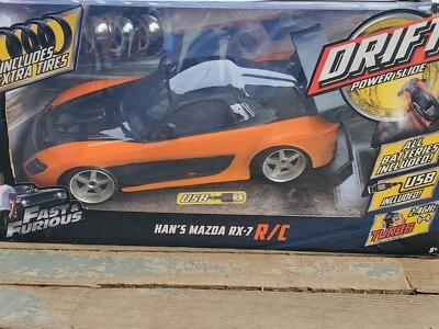 Jada Fast & Furious Han's Mazda RX-7 Drift Powerslide R/C Car 1:10 Radio Control - Image 1 of 4