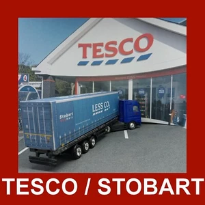 Tesco Less Co2 Stobart Rail Shipping Trailer Containers x 4 OO Gauge 1:76 - Picture 1 of 10