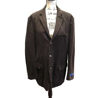 IBIZA Sport Coat Blazer Jacket Brown Size 42R Cotton Ribbed Corduroy ORTE Office - Image 1 of 4