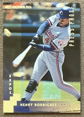 1997 Donruss Silver Press Proof Henry Rodriguez /2000 Montreal Expos #10 - Image 1 of 2