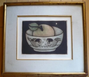 CAROL JABLONSKY, LISTED ETCHING IN COLORS Limited Edition 30/125 MERMAIDS PEACH - Picture 1 of 15