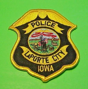 LaPORTE CITY IOWA IA 4 1/4" POLICE PATCH FREE SHIPPING!!! - Picture 1 of 1