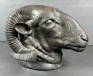 BRONZO Scultura testa Rams - Foto 1 di 15