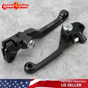 CNC Pivot Brake Clutch Levers For YAMAHA YZ250F YZ426F YZ450FYZ125 YZ250 Black - Picture 1 of 9
