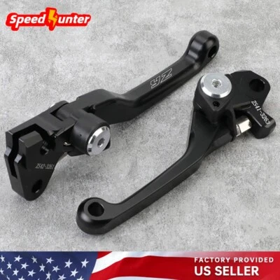 CNC Pivot Brake Clutch Levers For YAMAHA YZ250F YZ426F YZ450FYZ125 YZ250 Black - Image 1 of 4