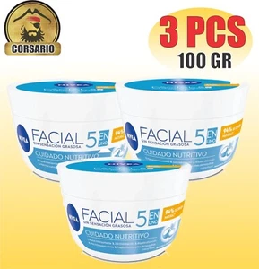 NIVEA Facial Cream Nourishing Care 5 in1 - 100 Ml -3 PCS - Picture 1 of 3