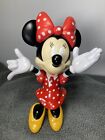 Disney Minnie Mouse Plastic Figurine Red Pokadot Dress Articulating Head ArmFeet