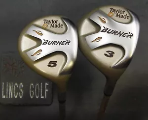 Ladies Set of 2 TaylorMade Burner 3+5 Woods Ladies Graphite Shafts - Picture 1 of 6
