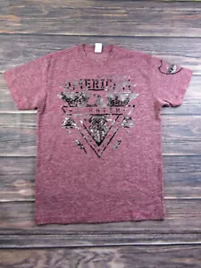 American Fighter Mens Size Medium Red Training T Shirt MMA UFC Gym Athletic - Picture 1 of 6